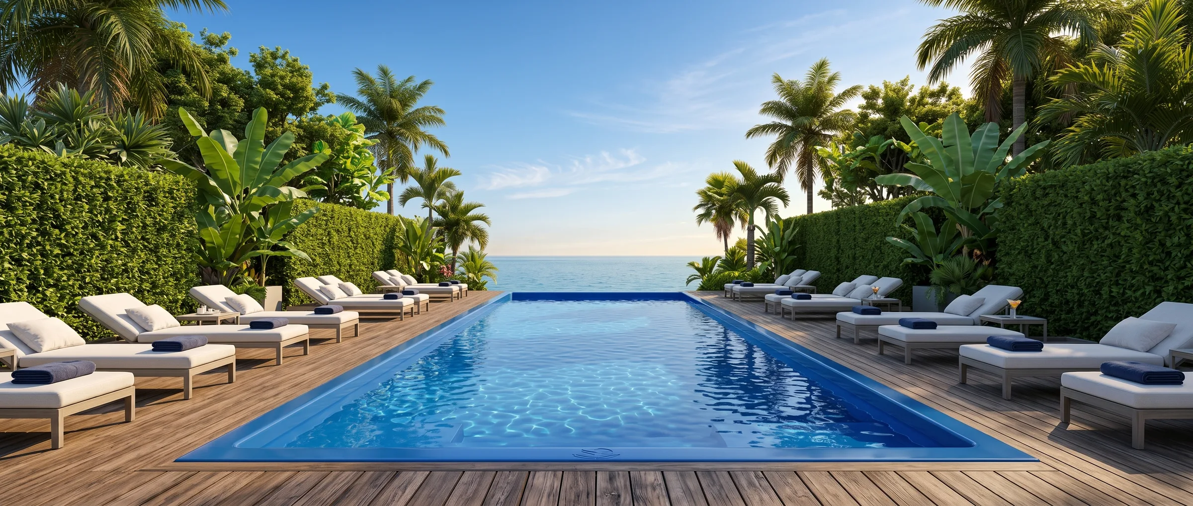 Piscina em ambiente residencial contemporâneo